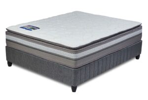 Rest Assured, Jubilee Blue Bead Pillow Top, Base and Mattress