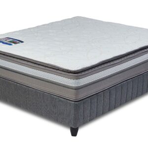 Rest Assured, Jubilee Blue Bead Pillow Top, Base and Mattress - Double 137cm, Standard Length
