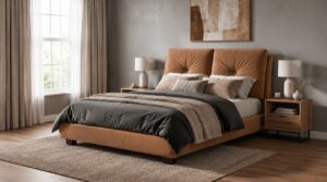 Montana Bed Frame - Queen - Tan